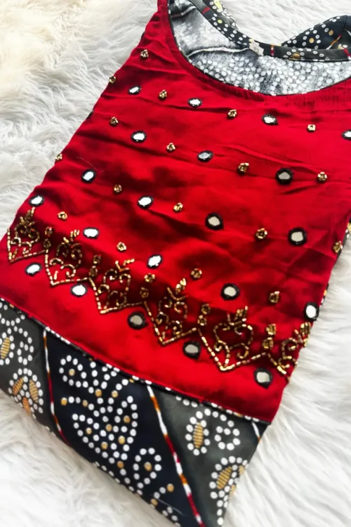 Rayon Mirror Work Casual wear FF0251