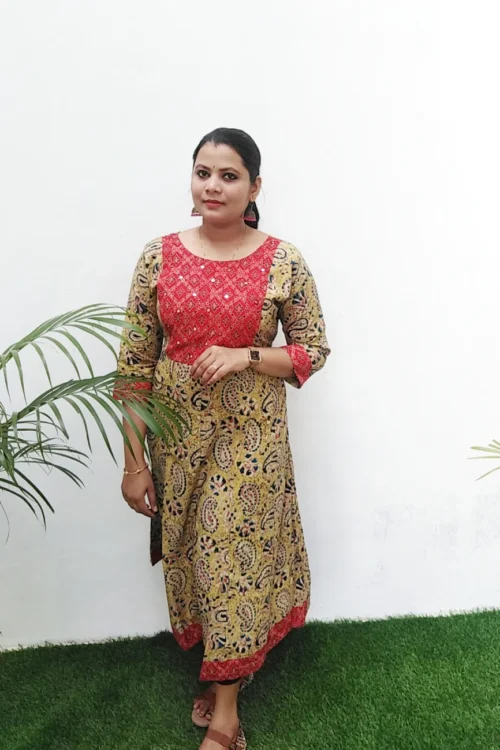 Premium Kalamkari Panel Cut FFS601