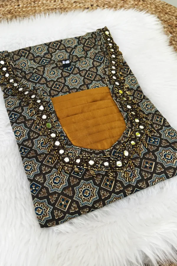 Ajrakh Mirror Work - FF1135
