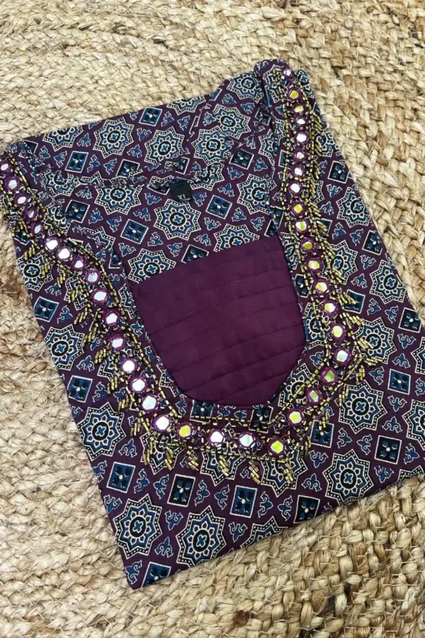 Ajrakh Mirror Work - FF1137