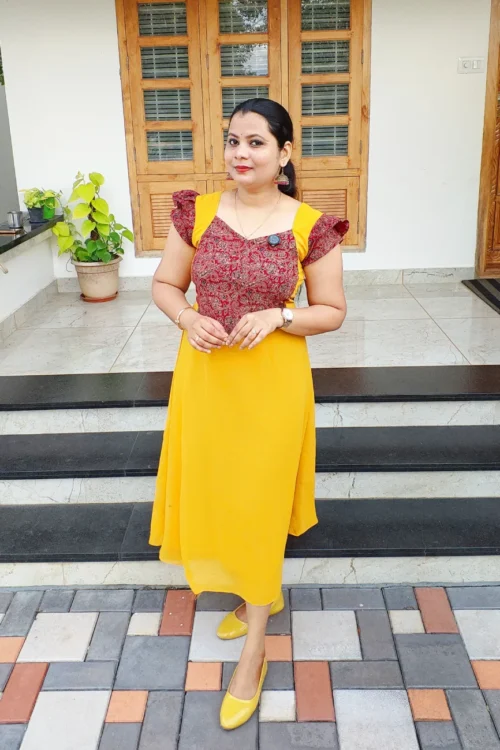 Ajrakh Frock Kurti FFS1395