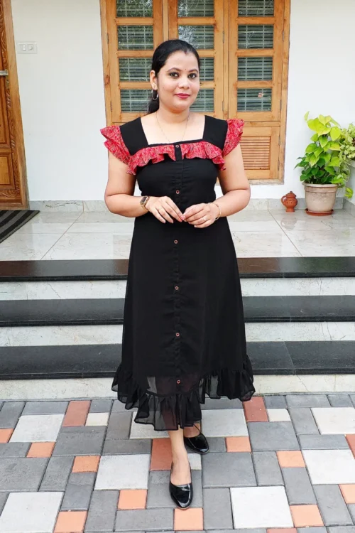 Frock Kurti – FFS1463 – Black [PRE-BOOK]
