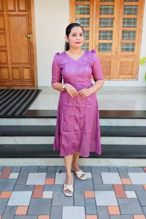 Imported Silky Kurti Normal & Feeding – FFS1490 – Onion pink