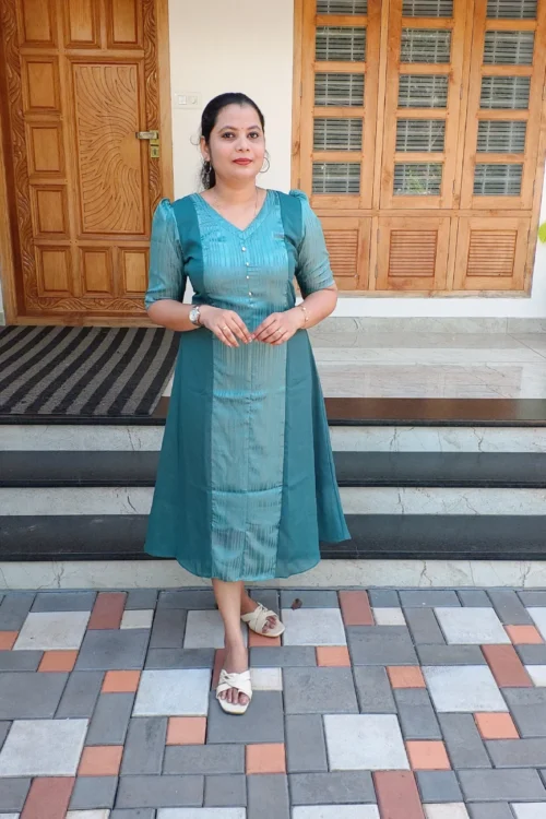 Imported Silky Kurti Normal & Feeding – FFS1491- Aqua Green