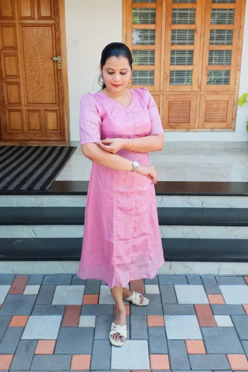 Imported Silky Kurti Normal & Feeding – FFS1492- Rose