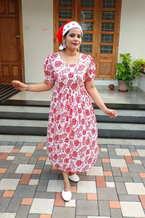 Xmas Special Kurti – White – FFS1508