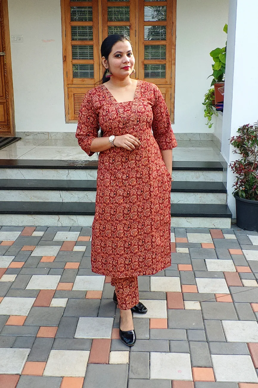 Cotton Kalamkari Co-ord Set - FFS1524