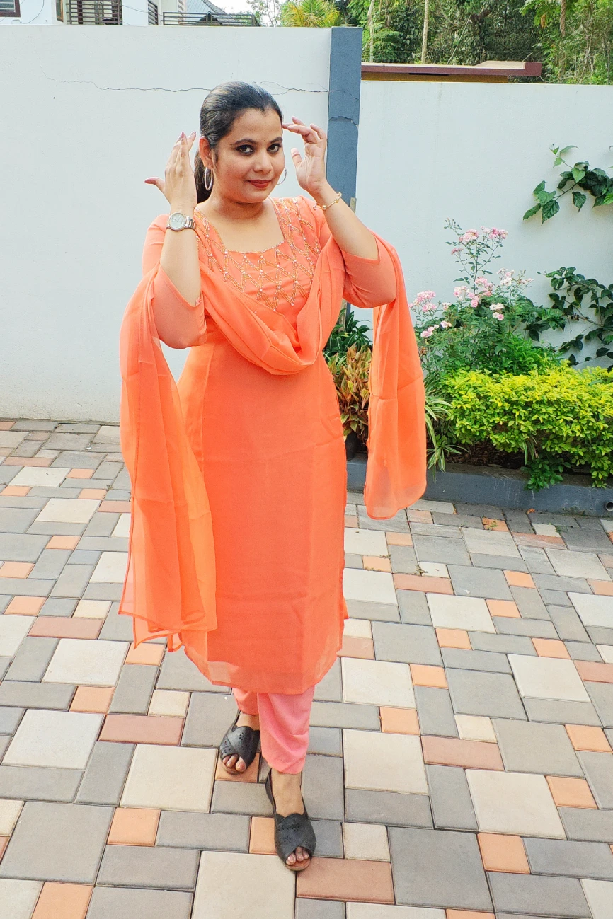 Shimmering Georgette Partywear 3pc Set FF1580