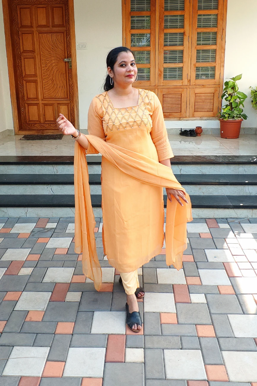 Shimmering Georgette Partywear 3pc Set FF1581