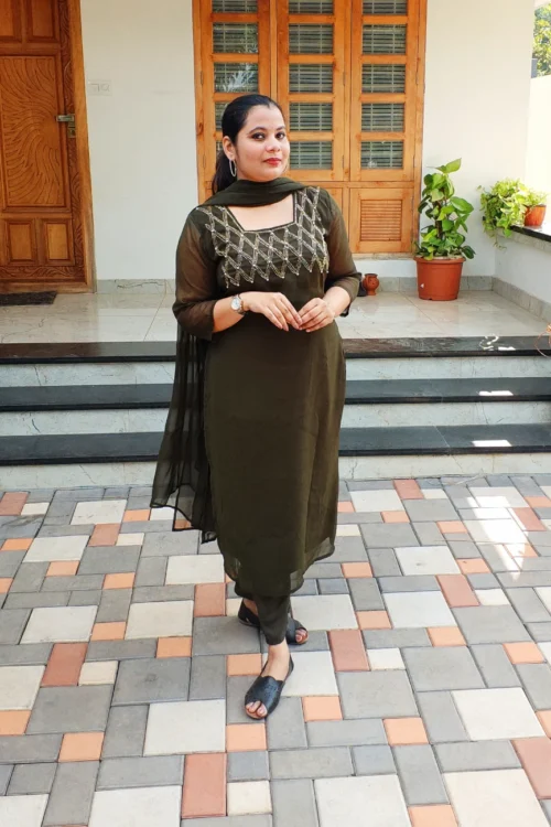 Shimmering Georgette Partywear 3pc Set FF1583